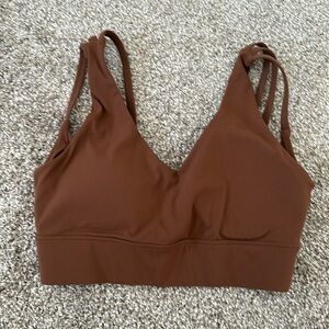 Brown sports bra